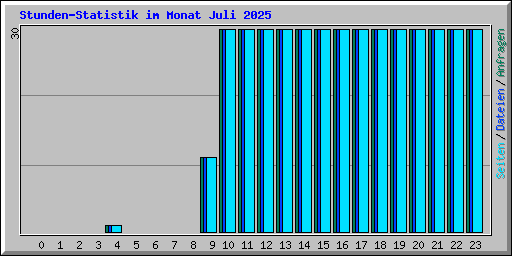 Stunden-Statistik im Monat Juli 2025